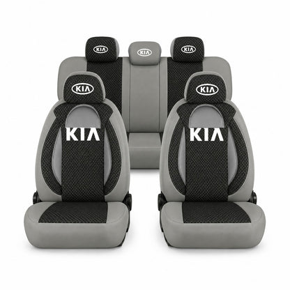 Set huse scaune Racing gri cu negru cu logo Kia
