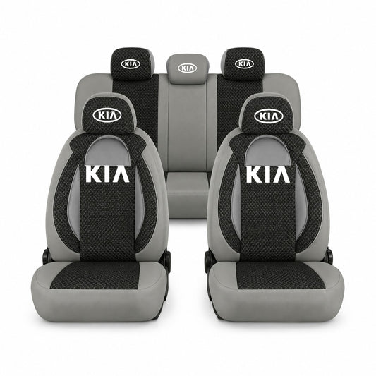Set huse scaune Racing gri cu negru cu logo Kia