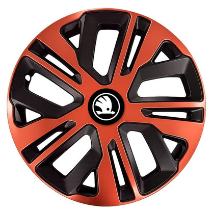 Set 4 Capace Roti 14 inch (R14), Raven Cupru-Negru Compatibil Cu Skoda Nou