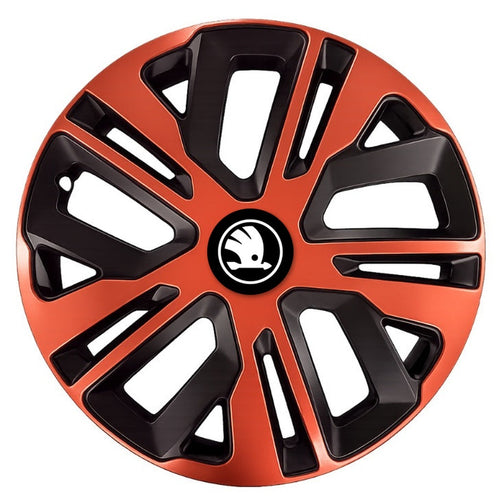 Set 4 Capace Roti 14 inch (R14), Raven Cupru-Negru Compatibil Cu Skoda Nou