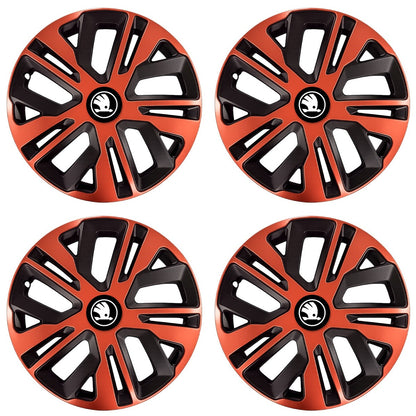 Set 4 Capace Roti 14 inch (R14), Raven Cupru-Negru Compatibil Cu Skoda Nou