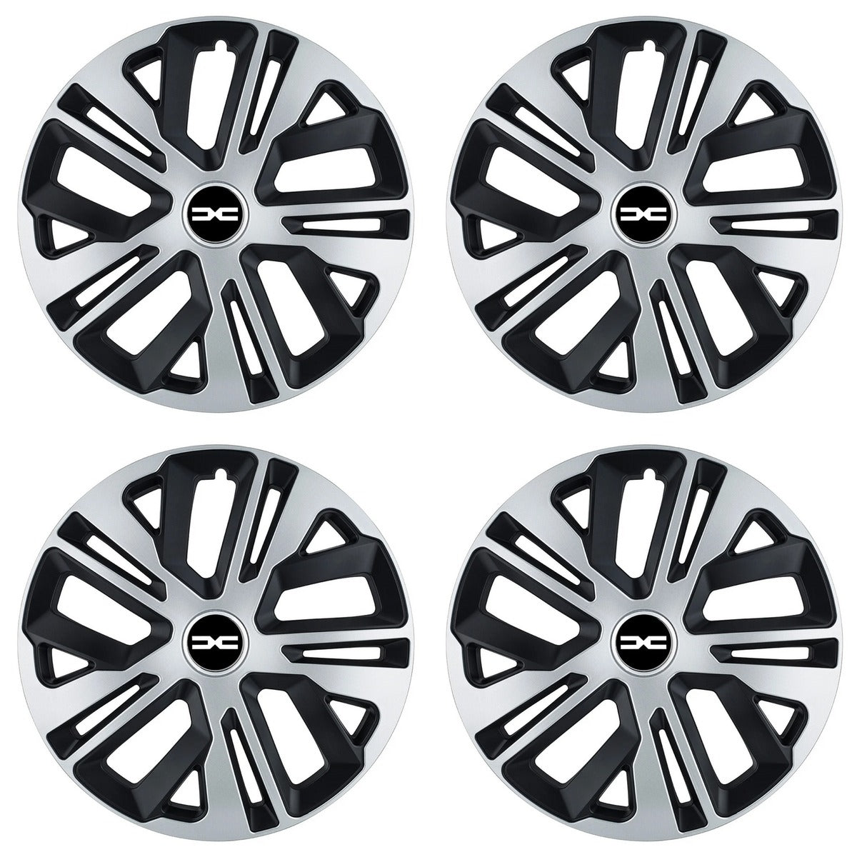 Set 4 Capace Roti 14 inchi (R14) Raven Gri-Negru, Compatibile Cu Dacia Nou