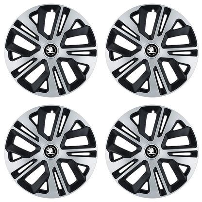 Set 4 Capace Roti 14 inchi (R14) Raven Gri-Negru, Compatibile Cu Skoda Nou