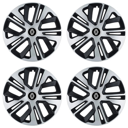 Set 4 Capace Roti 14 inchi (R14) Raven Gri-Negru, Compatibile Cu Renault Nou