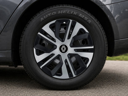 Set 4 Capace Roti 14 inchi (R14) Raven Gri-Negru, Compatibile Cu Renault Nou