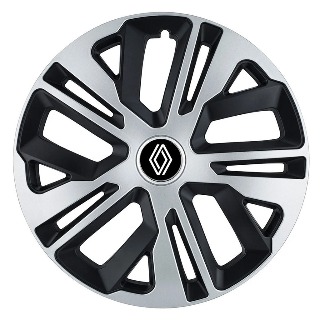 Set 4 Capace Roti 15 inchi (R15) Raven Gri-Negru, Compatibile Cu Renault Nou
