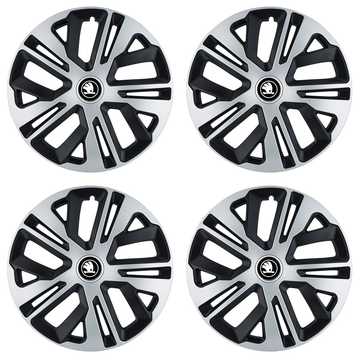 Set 4 Capace Roti 16 inchi (R16) Raven Gri-Negru, Compatibile Cu Skoda Nou