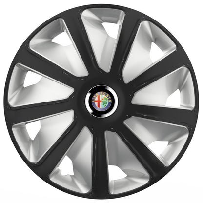 Set 4 capace roti 16 inchi (R16) compatibile ALFA ROMEO, Model Van Negru-Gri