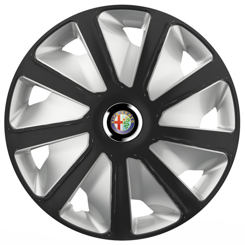 Set 4 capace roti 16 inchi (R16) compatibile ALFA ROMEO, Model Van Negru-Gri