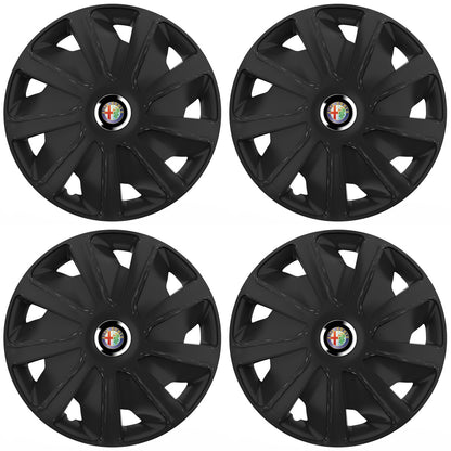 Set 4 capace roti 16 inchi (R16) compatibile ALFA ROMEO, Model Van Negru
