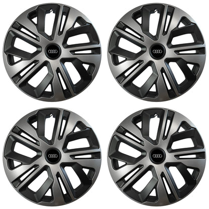 Set 4 capace roti 14 inchi (R14) compatibile AUDI, Model Raven Grafit