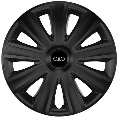 Set 4 capace roti 16 inchi (R16) compatibile AUDI, Model Aviator Negru