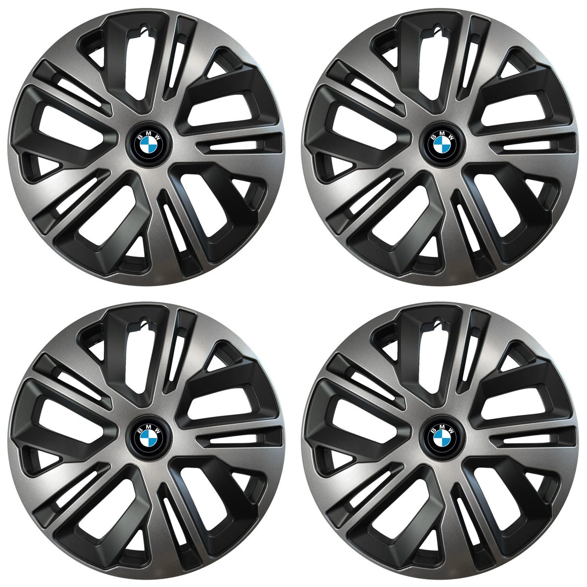 Set 4 capace roti 15 inchi (R15) compatibile BMW, Model Raven Grafit