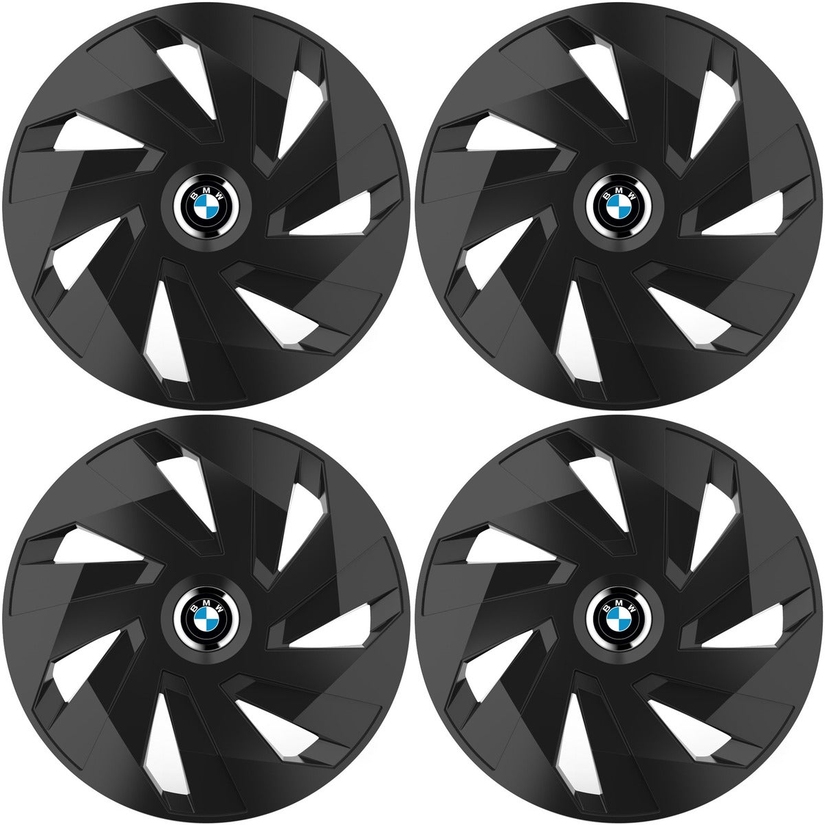 Set 4 capace roti 15 inchi (R15) compatibile BMW, Model Vector Negru