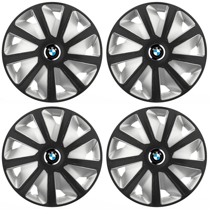 Set 4 capace roti 16 inchi (R16) compatibile BMW, Model Van Negru-Gri