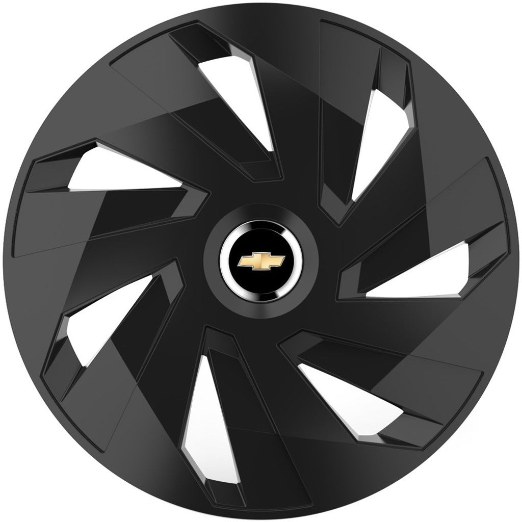 Set 4 capace roti 15 inchi (R15) compatibile CHEVROLET, Model Vector Negru