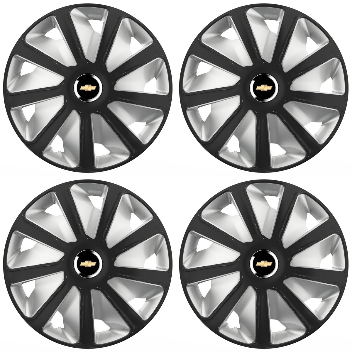 Set 4 capace roti 16 inchi (R16) compatibile CHEVROLET, Model Van Negru-Gri