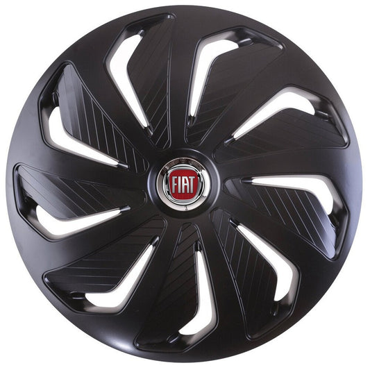Set 4 capace roti 16 inchi (R16) compatibile FIAT, Model Wind Negru