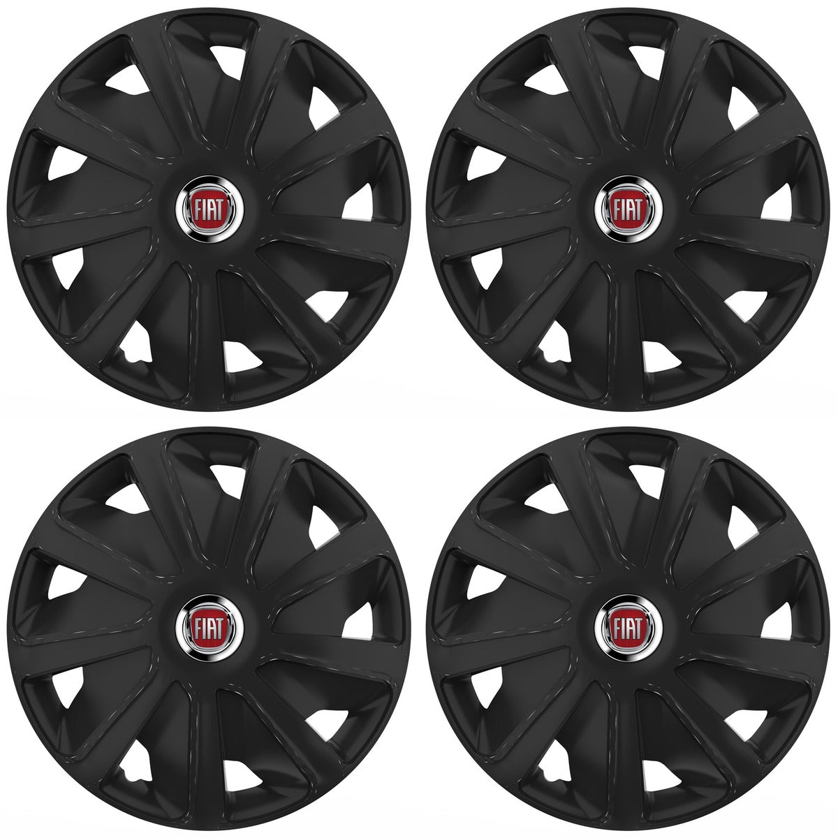 Set 4 capace roti 16 inchi (R16) compatibile FIAT, Model Van Negru