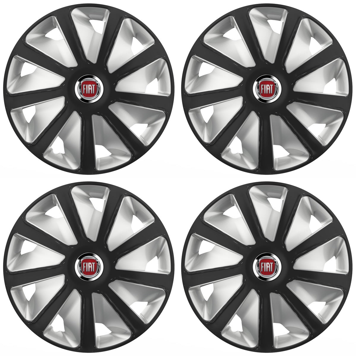Set 4 capace roti 16 inchi (R16) compatibile FIAT, Model Van Negru-Gri