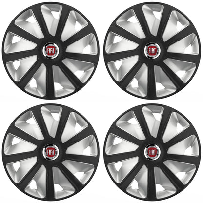 Set 4 capace roti 16 inchi (R16) compatibile FIAT, Model Van Negru-Gri