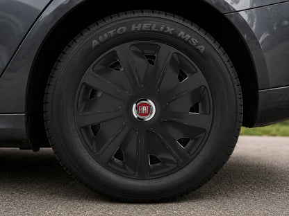 Set 4 capace roti 16 inchi (R16) compatibile FIAT, Model Van Negru