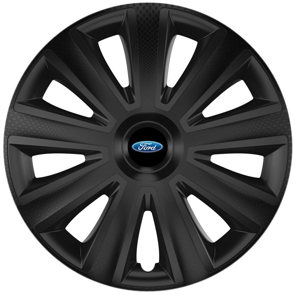 Set 4 capace roti 14 inchi (R14) compatibile FORD, Model Aviator Negru