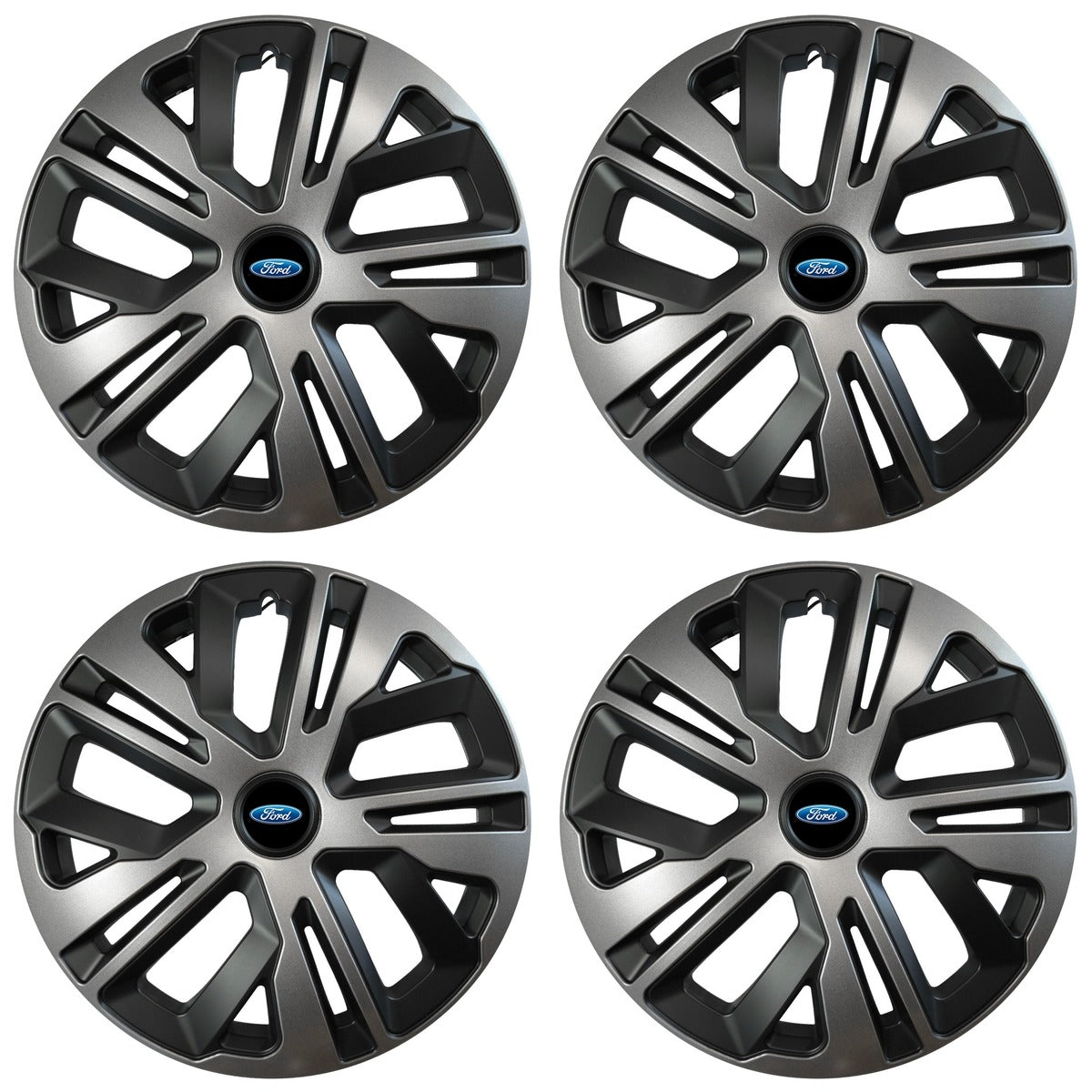 Set 4 capace roti 14 inchi (R14) compatibile FORD, Model Raven Grafit