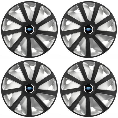 Set 4 capace roti 16 inchi (R16) compatibile FORD, Model Van Negru-Gri