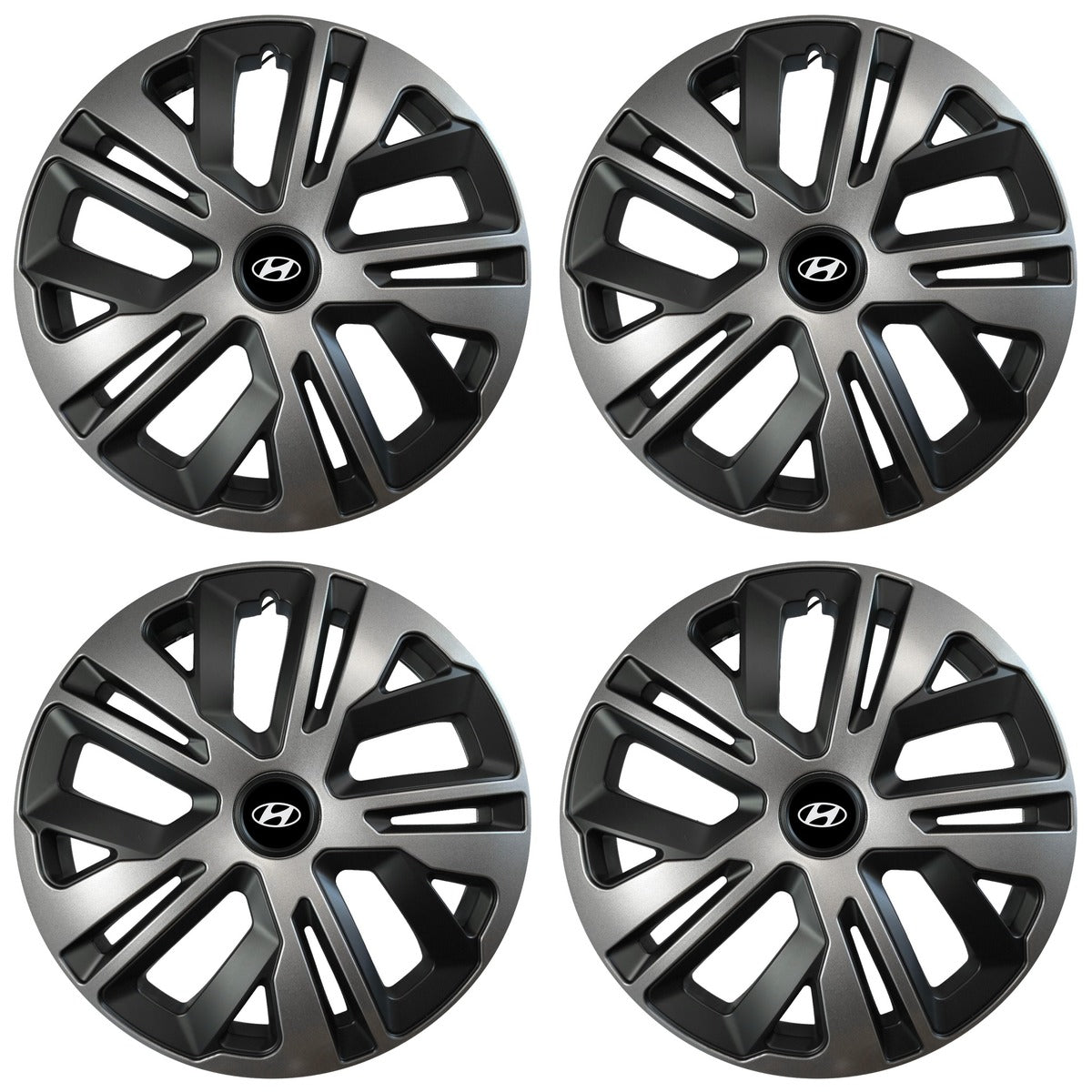 Set 4 capace roti 16 inchi (R16) compatibile HYUNDAI, Model Raven Grafit
