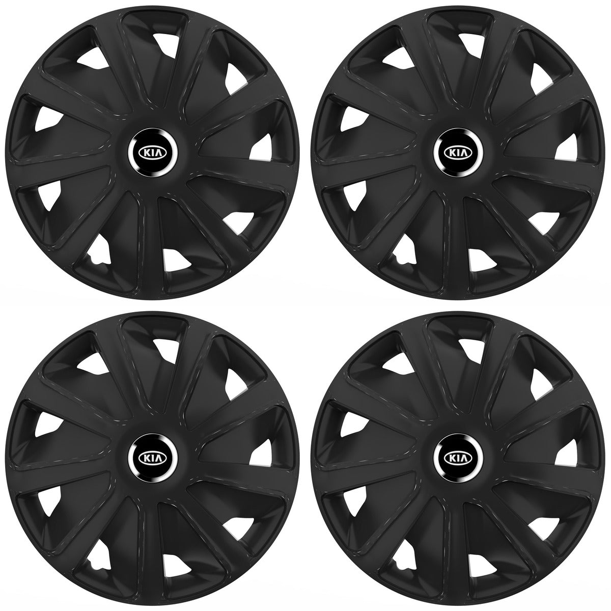 Set 4 capace roti 16 inchi (R16) compatibile KIA, Model Van Negru