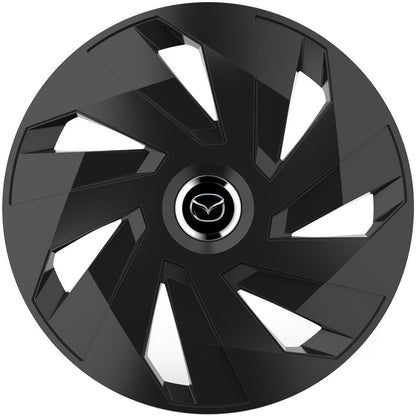 Set 4 capace roti 14 inchi (R14) compatibile MAZDA, Model Vector Negru