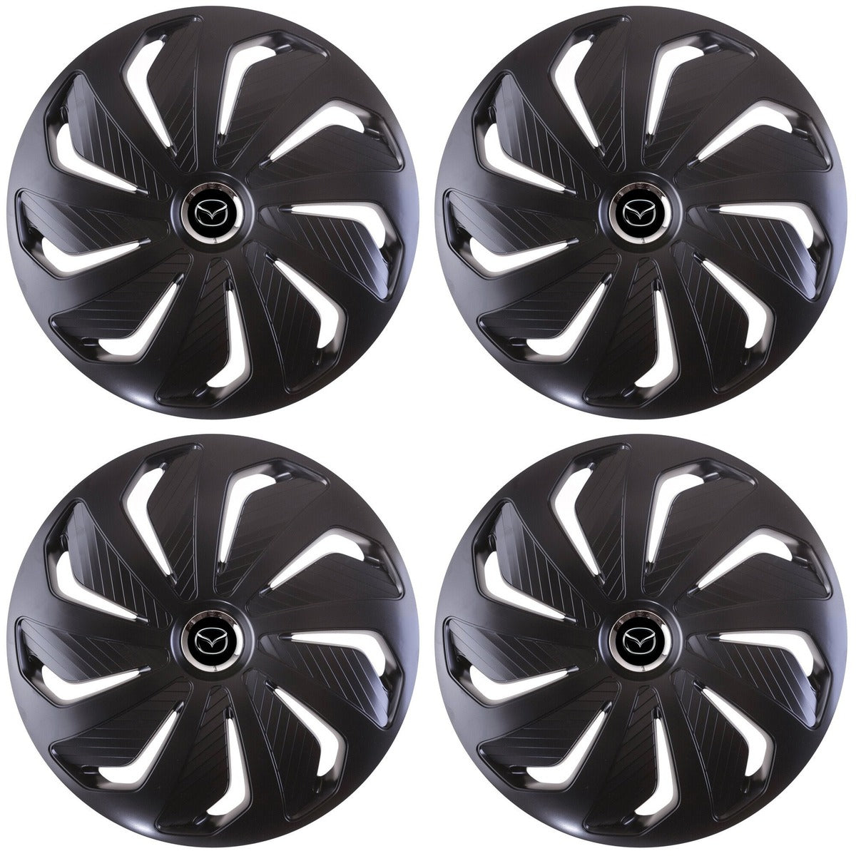 Set 4 capace roti 14 inchi (R14) compatibile MAZDA, Model Wind Negru