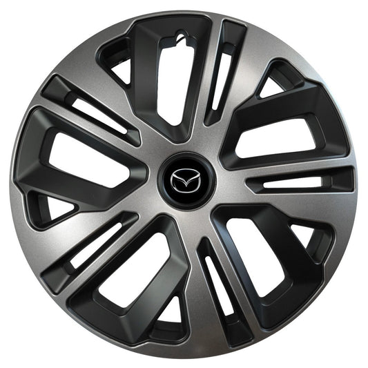 Set 4 capace roti 15 inchi (R15) compatibile MAZDA, Model Raven Grafit