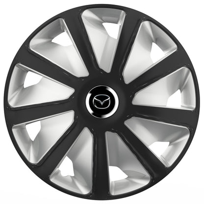 Set 4 capace roti 16 inchi (R16) compatibile MAZDA, Model Van Negru-Gri