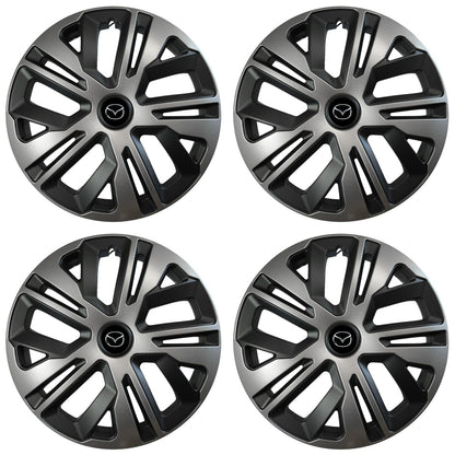 Set 4 capace roti 16 inchi (R16) compatibile MAZDA, Model Raven Grafit