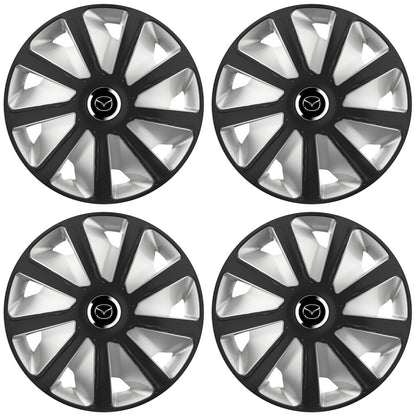 Set 4 capace roti 16 inchi (R16) compatibile MAZDA, Model Van Negru-Gri
