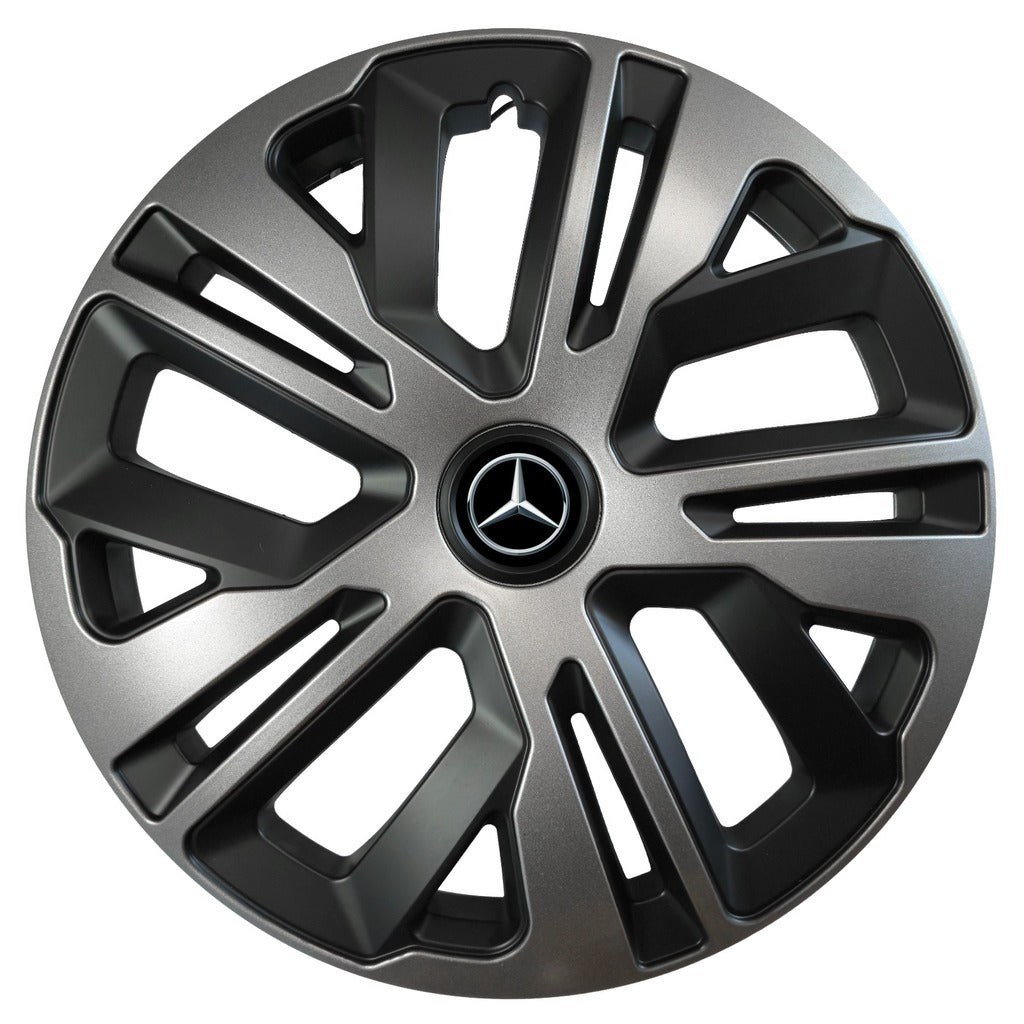 Set 4 capace roti 14 inchi (R14) compatibile MERCEDES, Model Raven Grafit