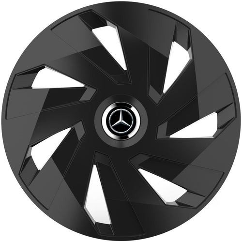 Set 4 capace roti 14 inchi (R14) compatibile MERCEDES, Model Vector Negru