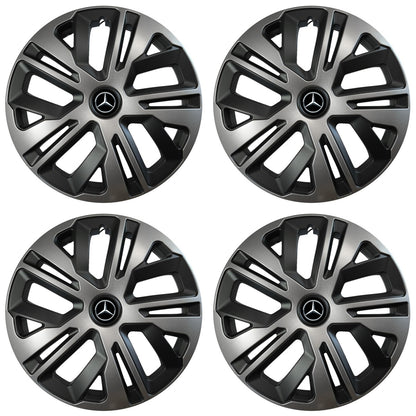 Set 4 capace roti 14 inchi (R14) compatibile MERCEDES, Model Raven Grafit
