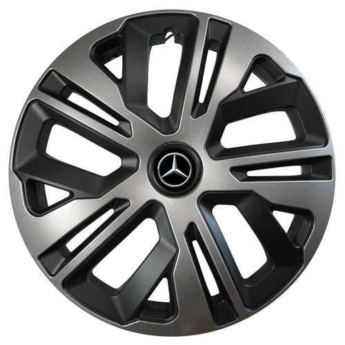 Set 4 capace roti 15 inchi (R15) compatibile MERCEDES, Model Raven Grafit