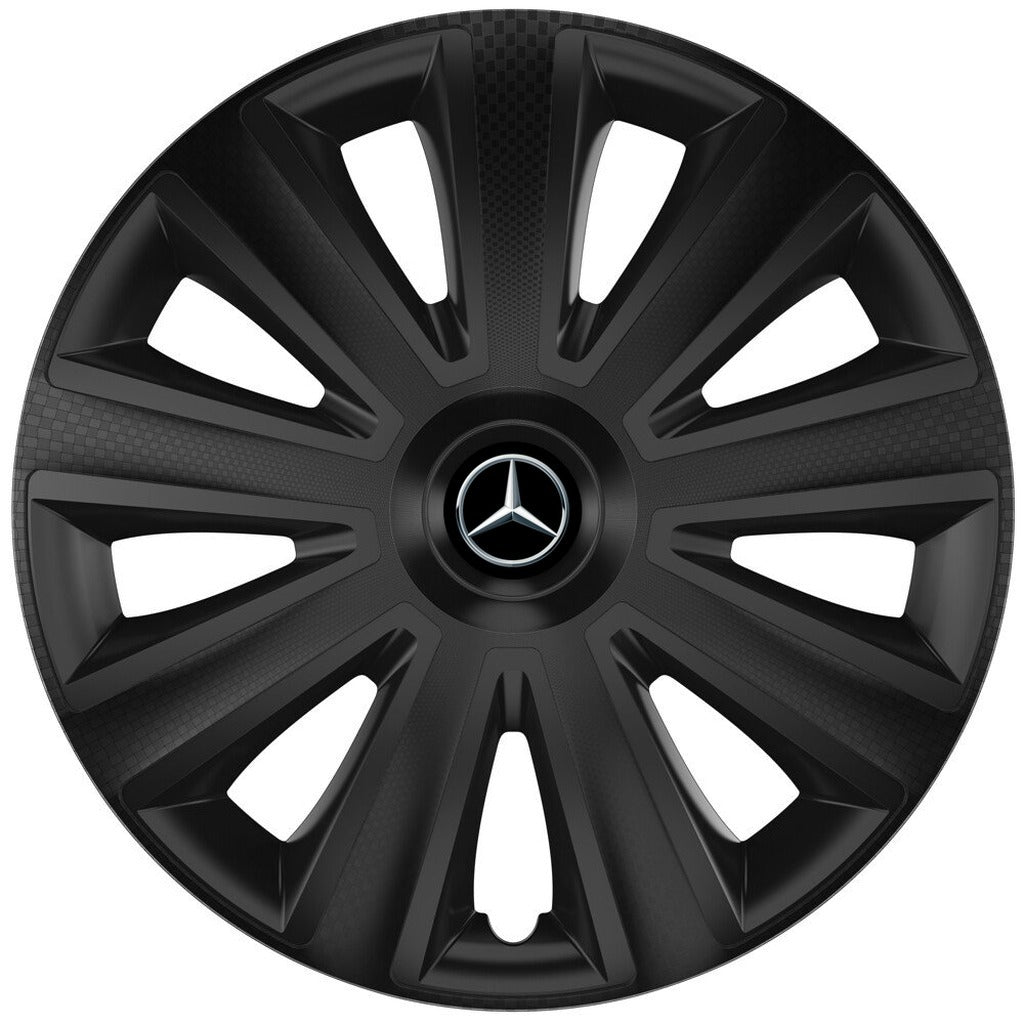 Set 4 capace roti 15 inchi (R15) compatibile MERCEDES, Model Aviator Negru