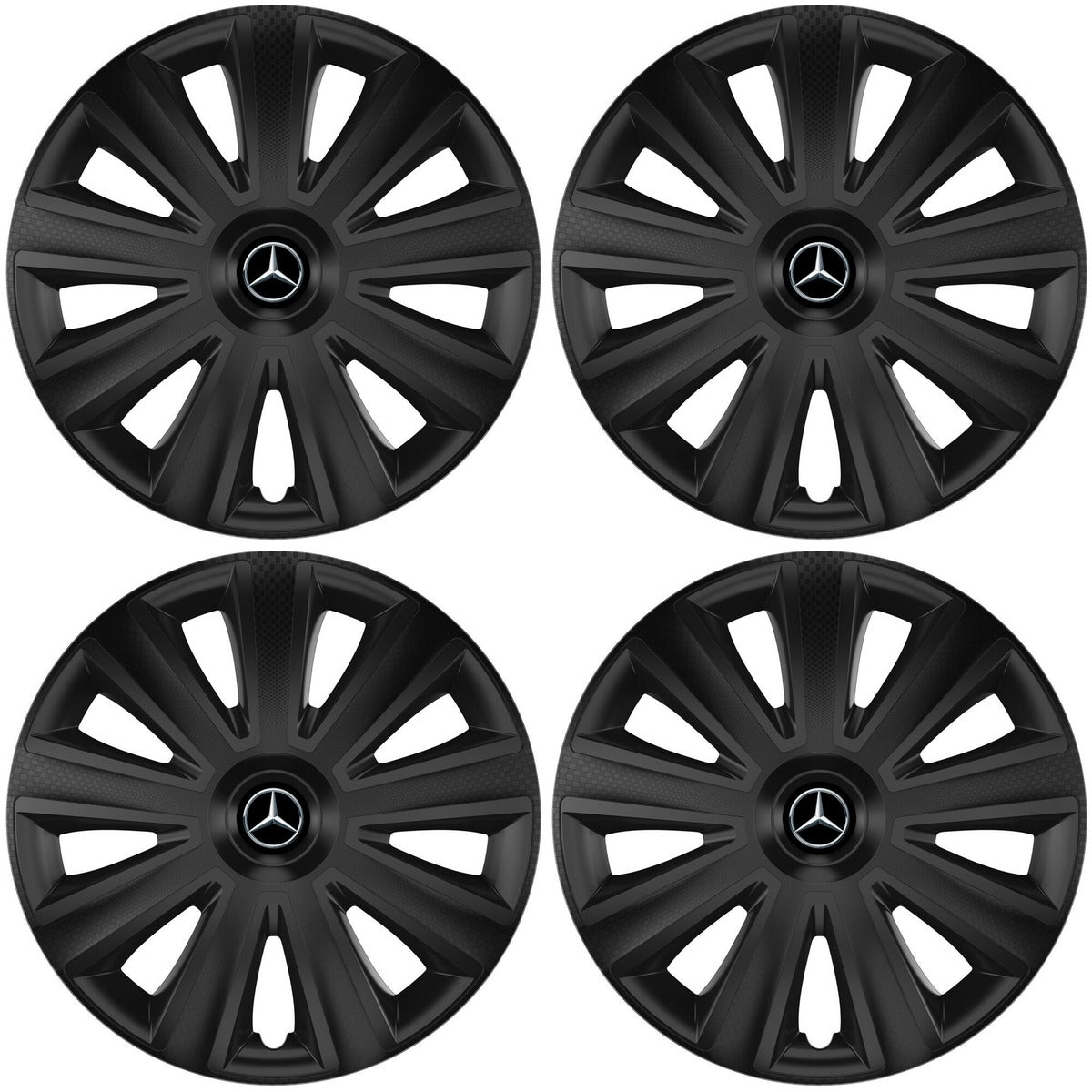 Set 4 capace roti 15 inchi (R15) compatibile MERCEDES, Model Aviator Negru