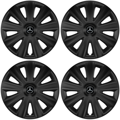 Set 4 capace roti 15 inchi (R15) compatibile MERCEDES, Model Aviator Negru