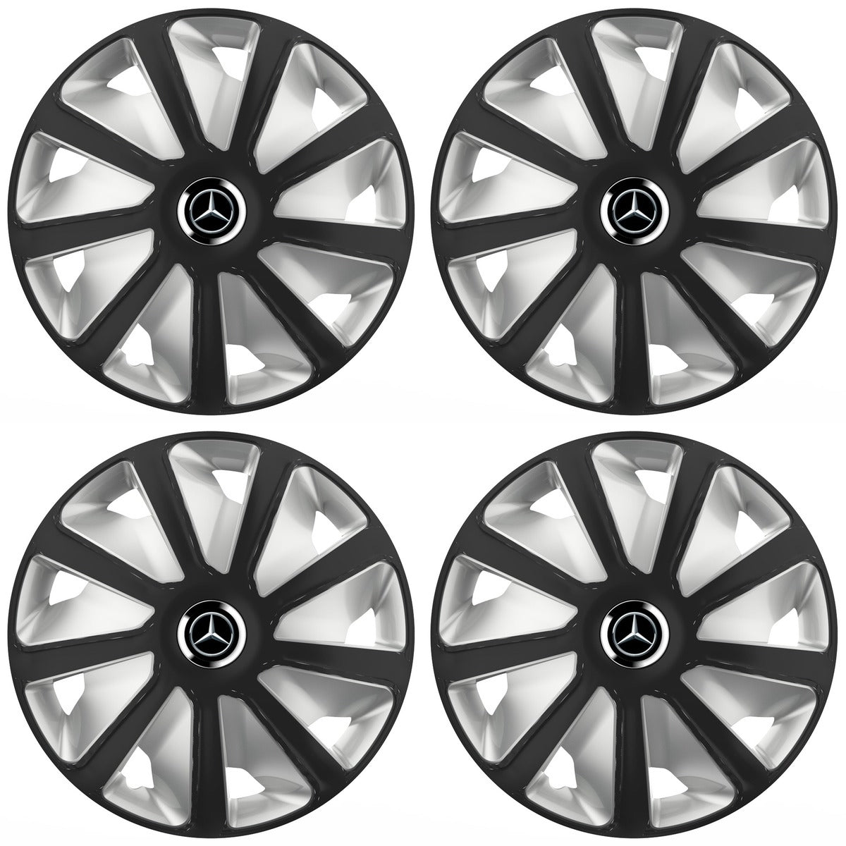 Set 4 capace roti 16 inchi (R16) compatibile MERCEDES, Model Van Negru-Gri