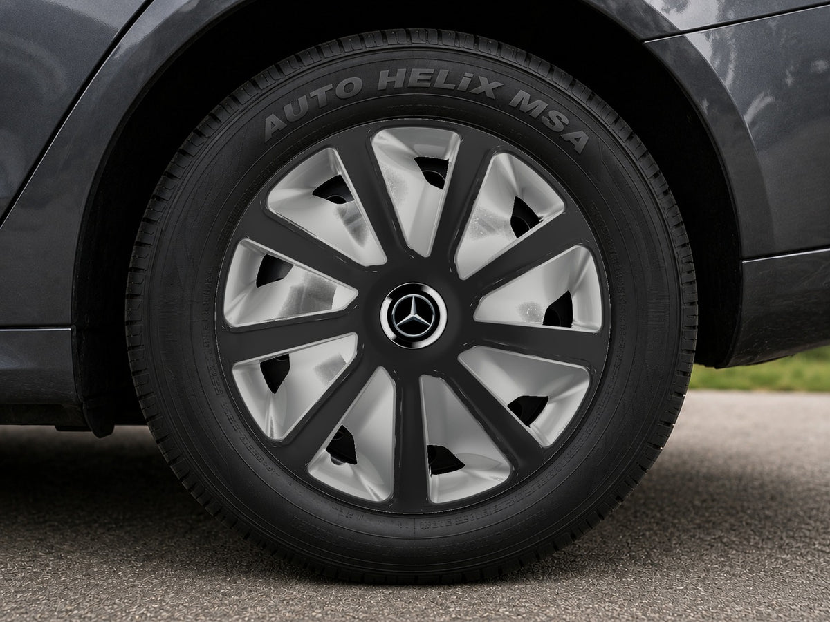Set 4 capace roti 16 inchi (R16) compatibile MERCEDES, Model Van Negru-Gri