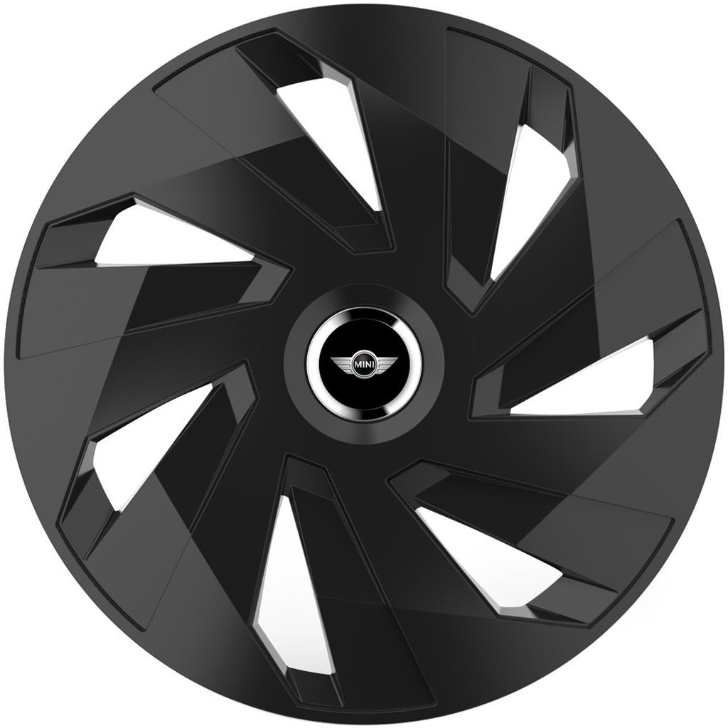 Set 4 capace roti 15 inchi (R15) compatibile MINI, Model Vector Negru