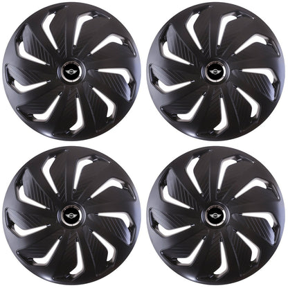 Set 4 capace roti 16 inchi (R16) compatibile MINI, Model Wind Negru