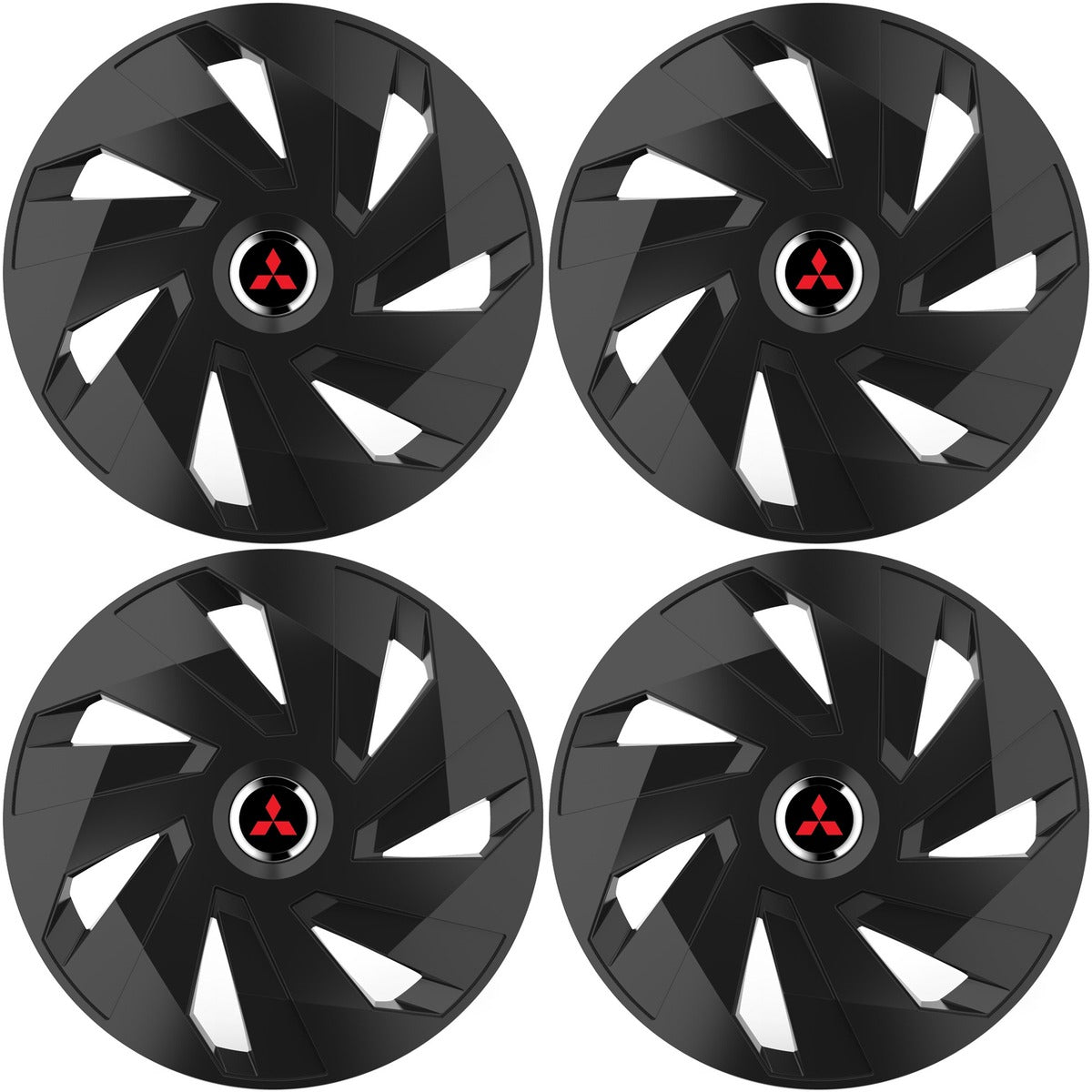 Set 4 capace roti 14 inchi (R14) compatibile MITSUBISHI, Model Vector Negru