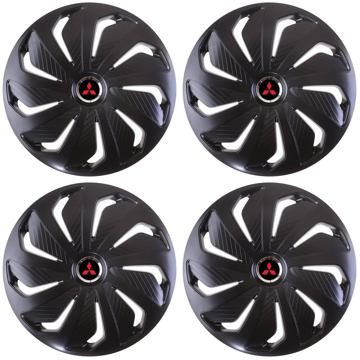 Set 4 capace roti 14 inchi (R14) compatibile MITSUBISHI, Model Wind Negru